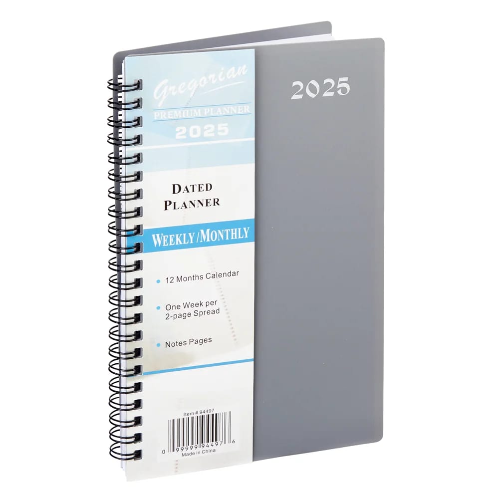 2025 Gregorian Premium Weekly/Monthly Planner, 8"