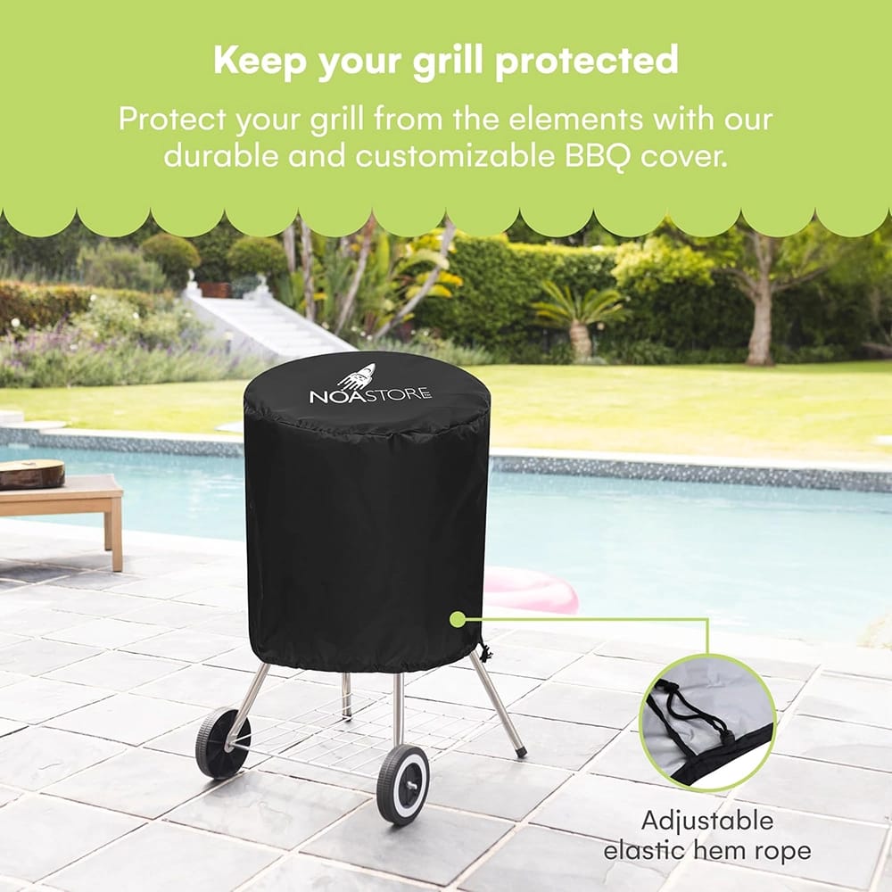 Noa Store 15" BBQ Grill Cover, Black