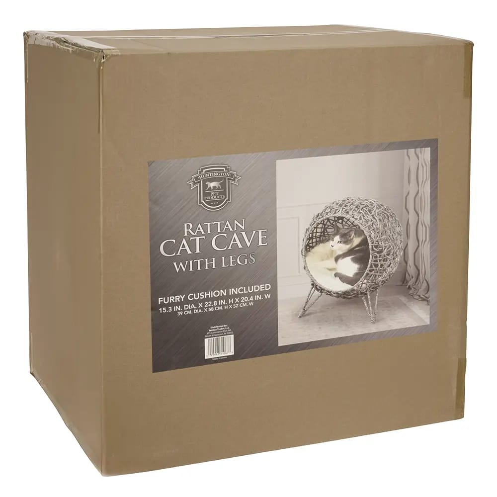 Huntington Rattan Cat Cave with Legs