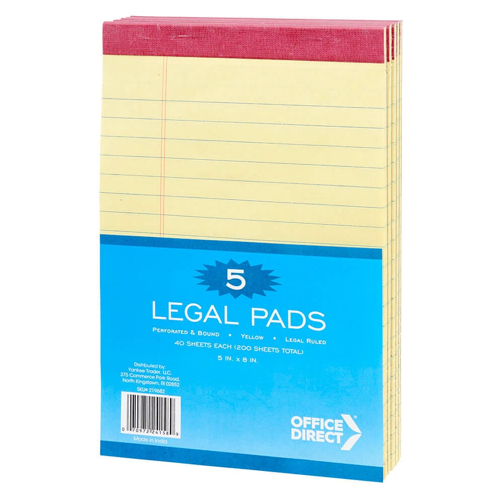 Legal Pads, 5 Count