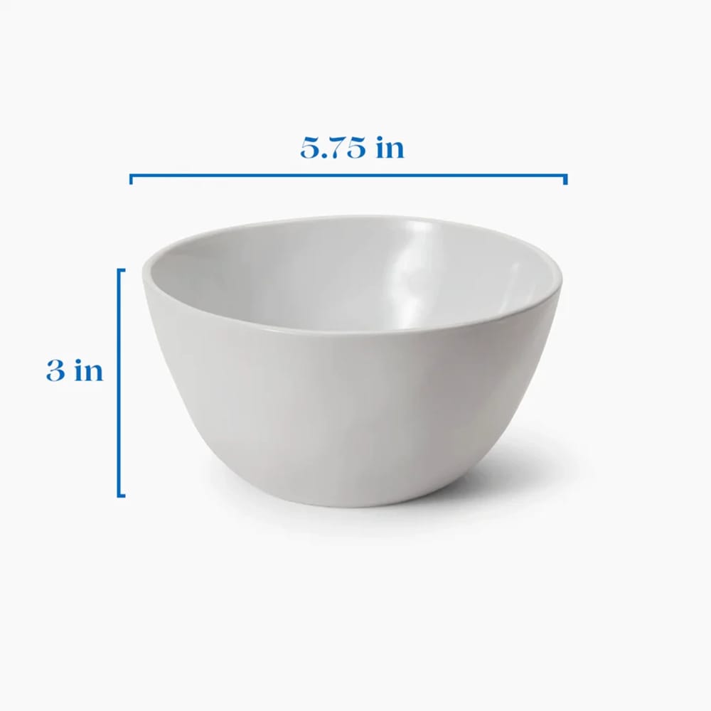Leeway Bowl, Solid White, Set of 4