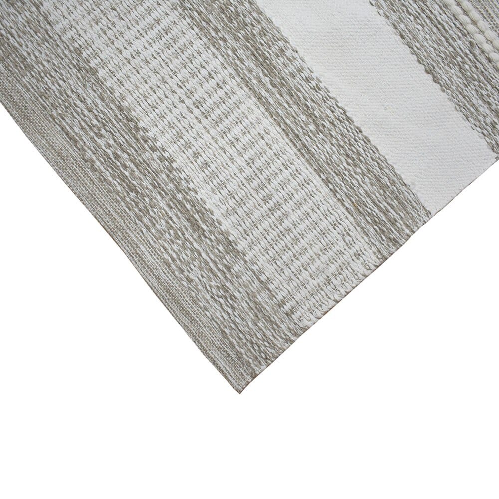 Handwoven 5' x 8' Cotton Melange Area Rug with Non-Skid Backing