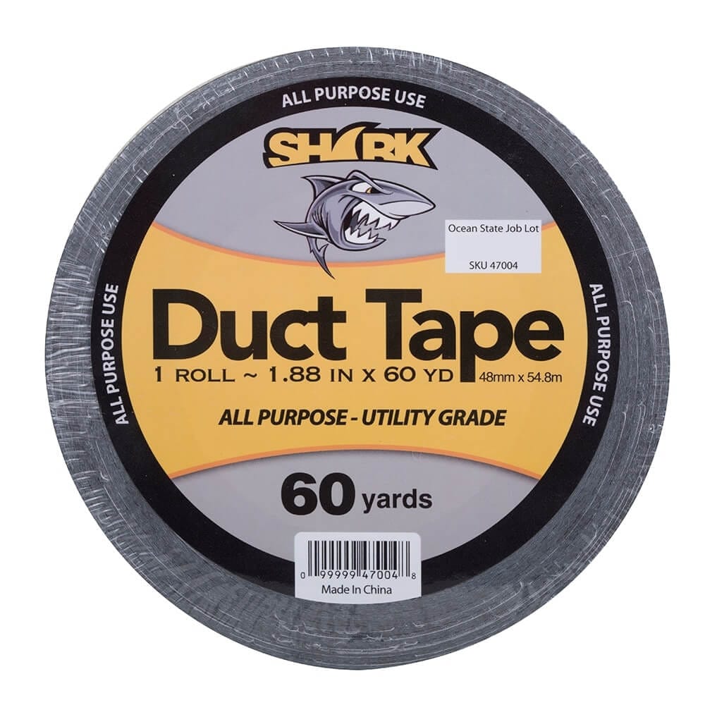 Shark All-Purpose Black Duct Tape, 60 yds
