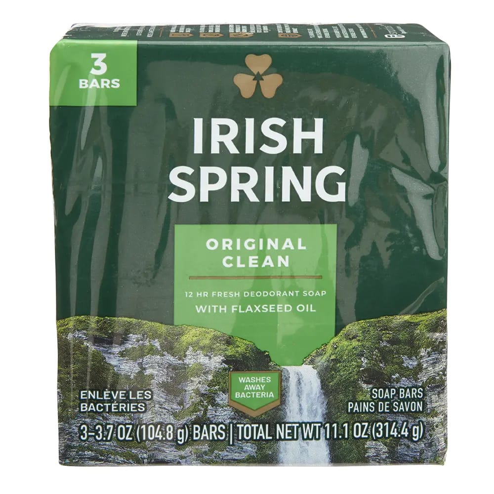 Irish Spring Original Clean Bar Soap, 3 Count