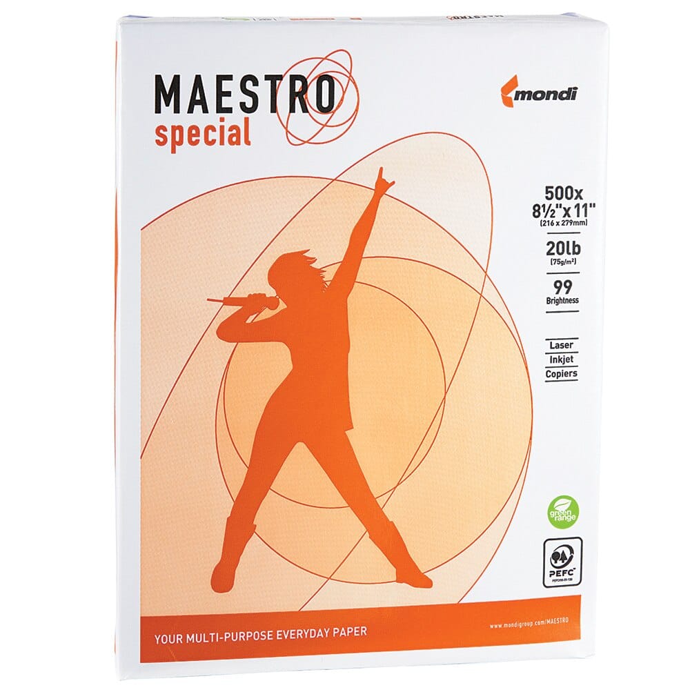 Mondi Maestro Special Multipurpose Copy Paper, 500 Sheets