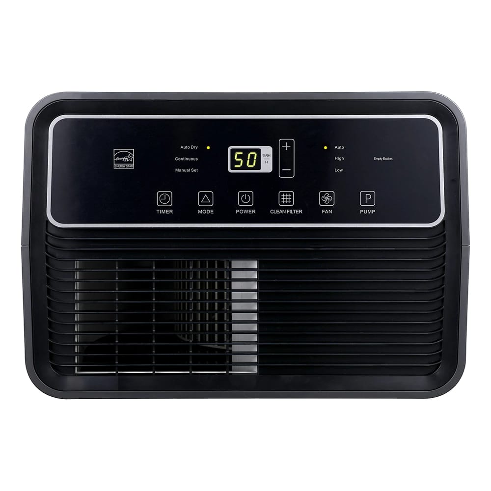 Hisense 50-Pint Dehumidifier with Built-In Pump, Black (Factory Refurbished)