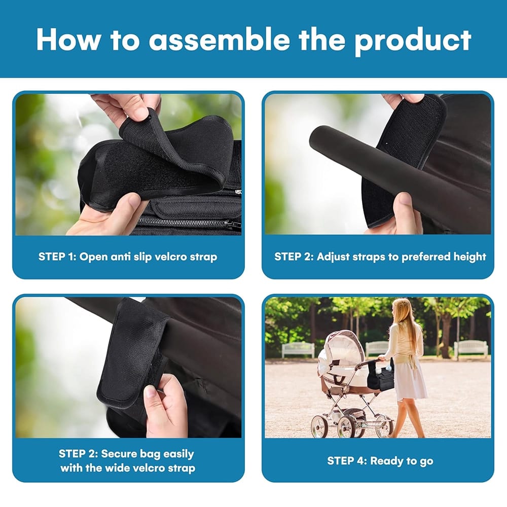 Enovoe Stroller Organizer, Black