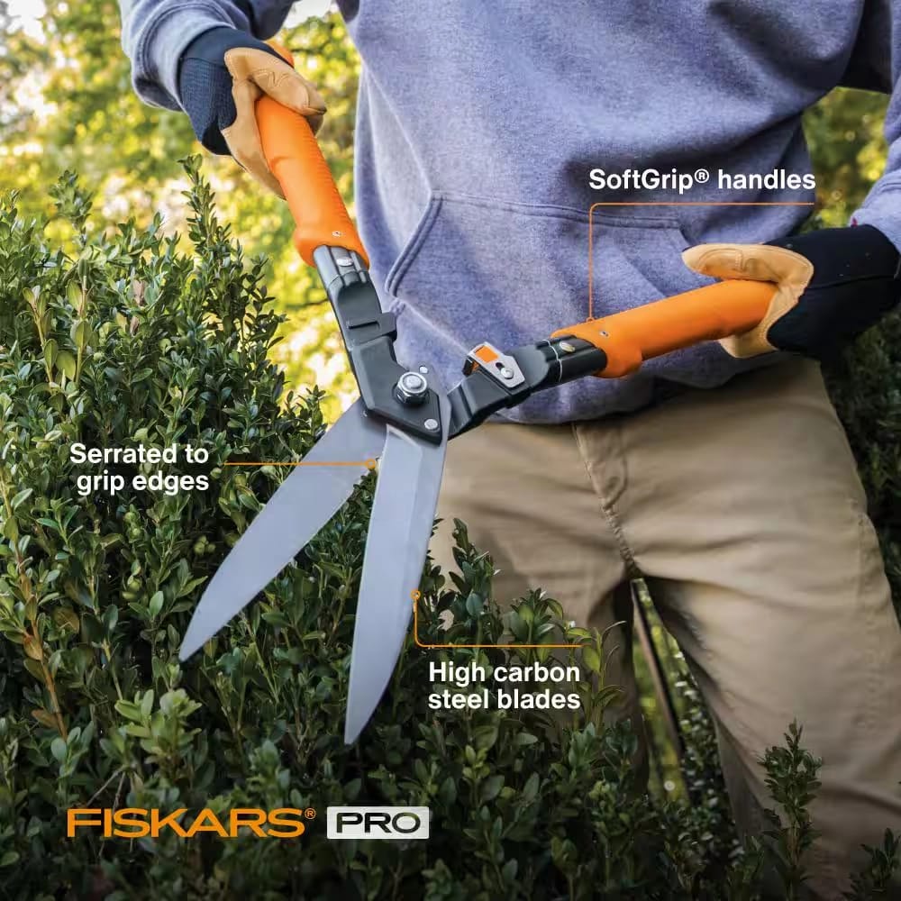 Fiskars Pro 9" Steel High Carbon Blades Aluminum Handled Hedge Shears