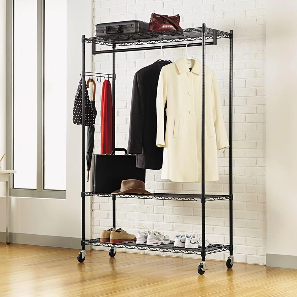 Alera Wire Shelving Garment Rack, Black