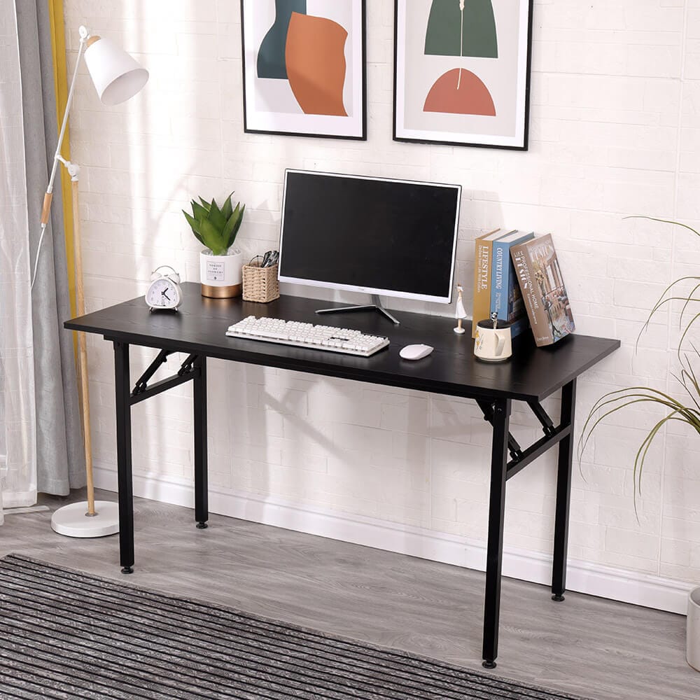 55" Foldable Desk, Black