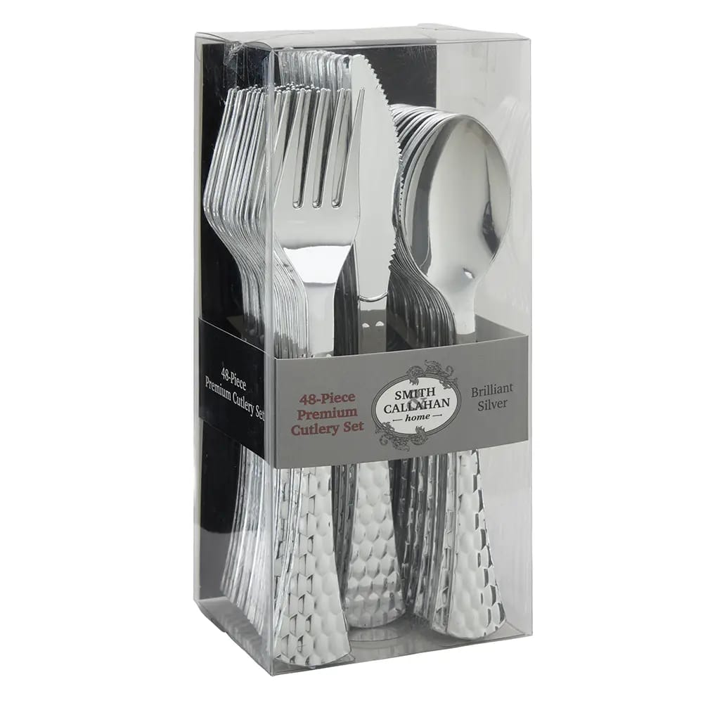 Smith & Callahan 48-Piece Brilliant Silver Premium Cutlery Set