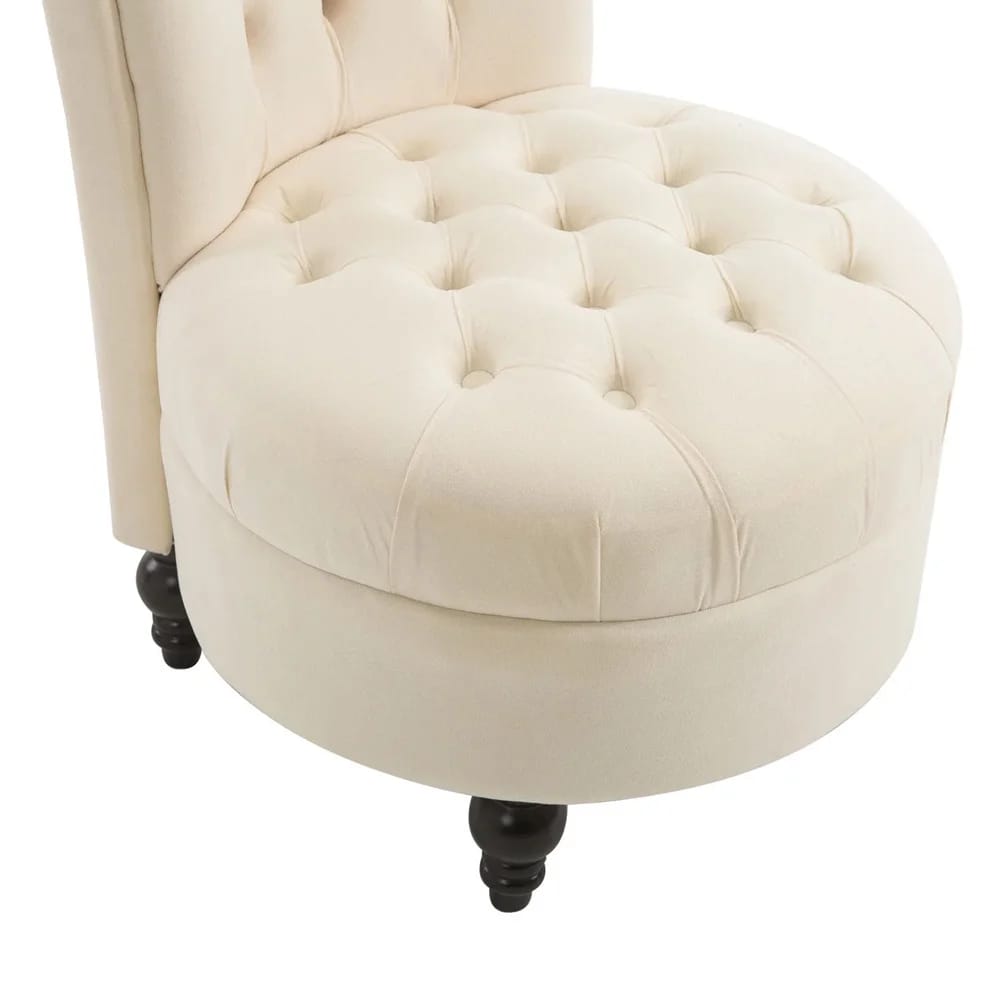 HomCom High Back Accent Chair, White