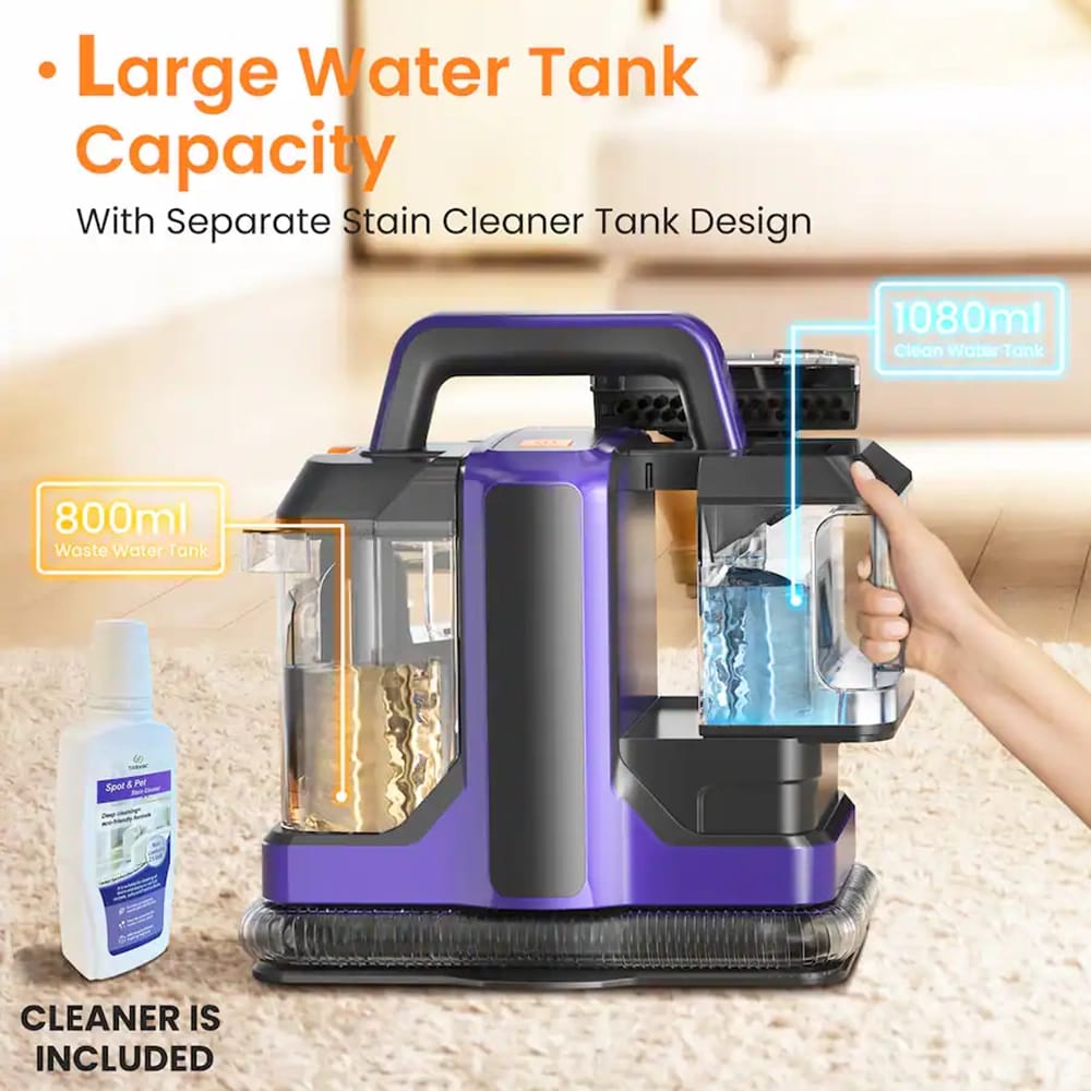 Tasvac Carpet & Upholstery Cleaning Machine, Purple