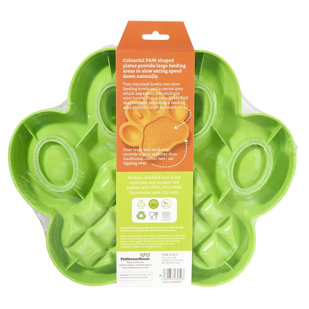 Pet Dream House 2in1 Paw Slow Feeder and Lick Mat