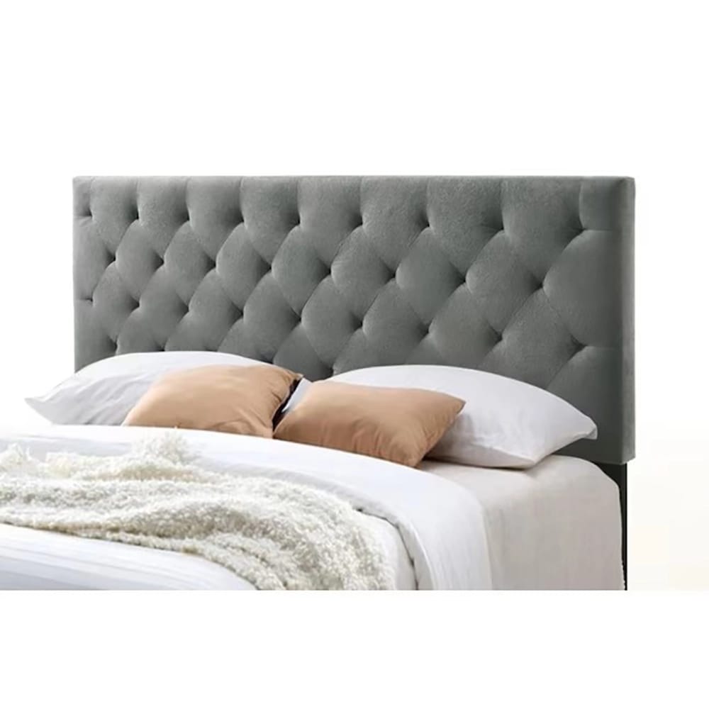 Belle Isle Furniture Auburndale Velvet Upholstered Headboard, King, Dark Gray