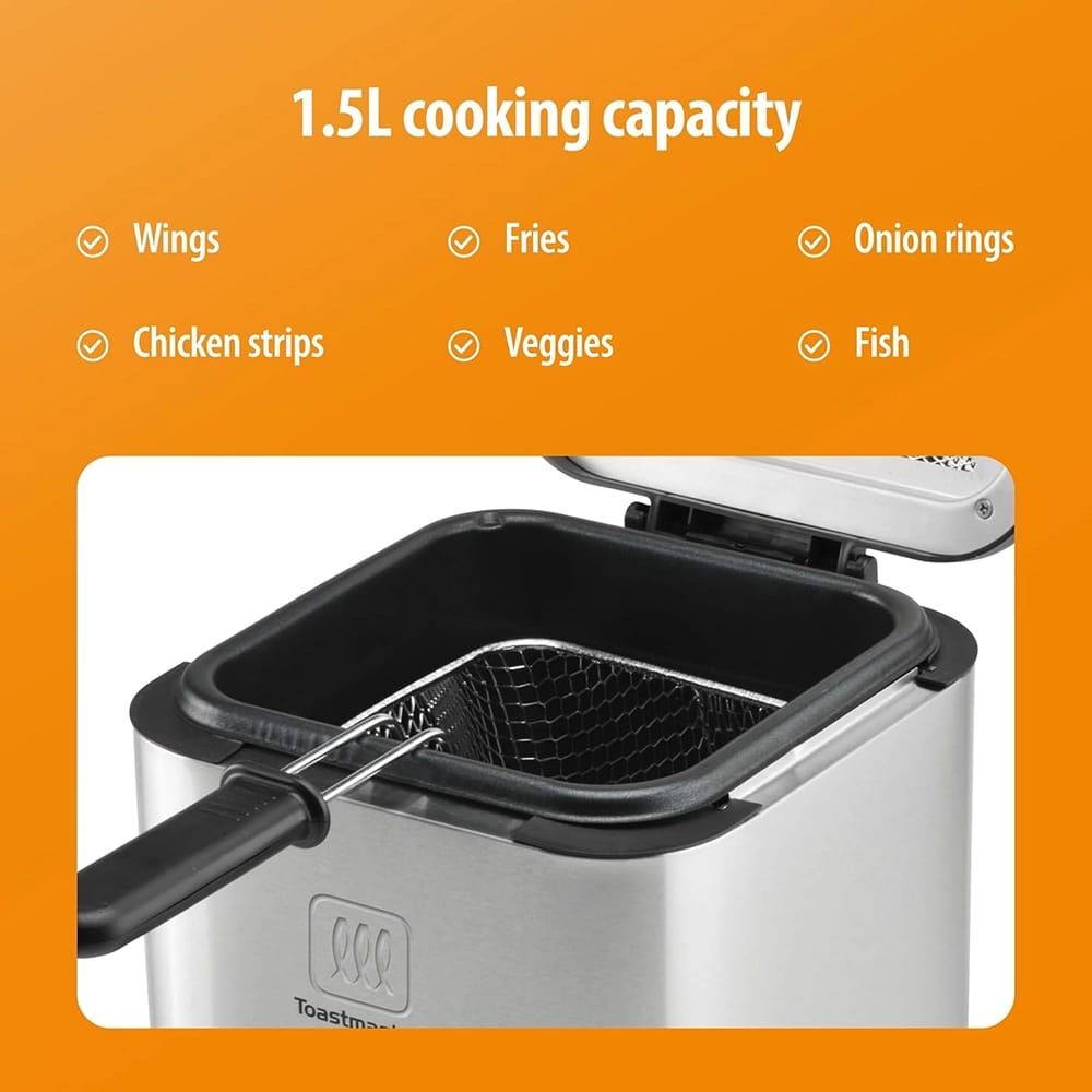Toastmaster Stainless Steel 1.5L Deep Fryer
