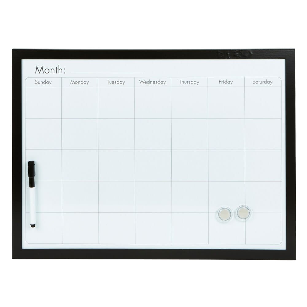 Wood Frame Magnetic Calendar Board, 23"