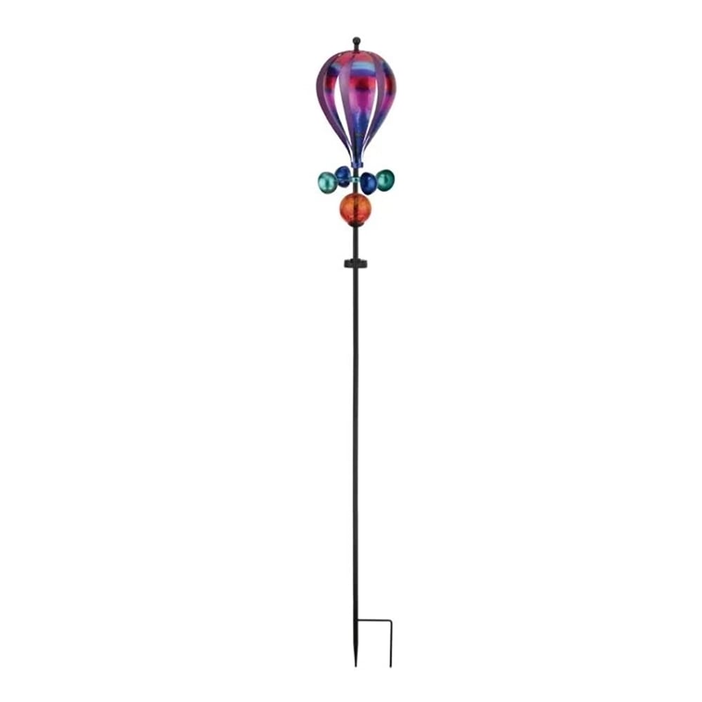 Regal Art & Gift Balloon Solar Wind Spinner Stake, Stripe, 2 Count