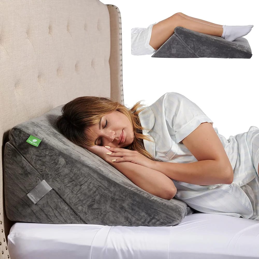 Cushy Form 22" Wedge Pillow, Gray