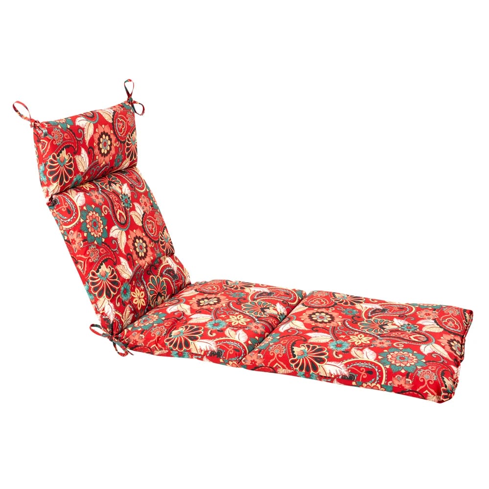 Outdoor Chaise Cushion, Cliveden Chili