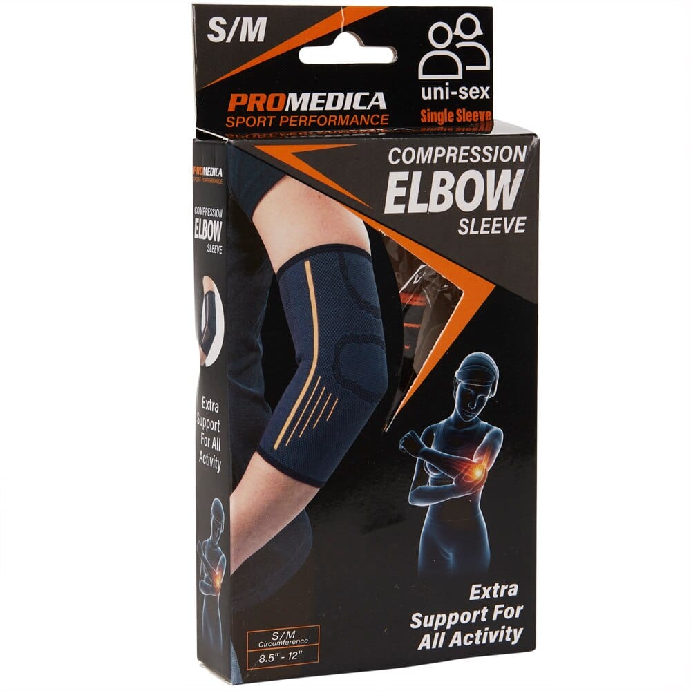 Promedica Sport Performance Uni-Sex Compression Elbow Sleeve, Small/Medium