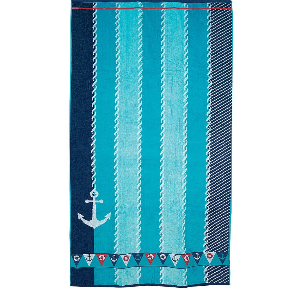 Heavyweight Jacquard Velour Beach Towel, 40" x 72"