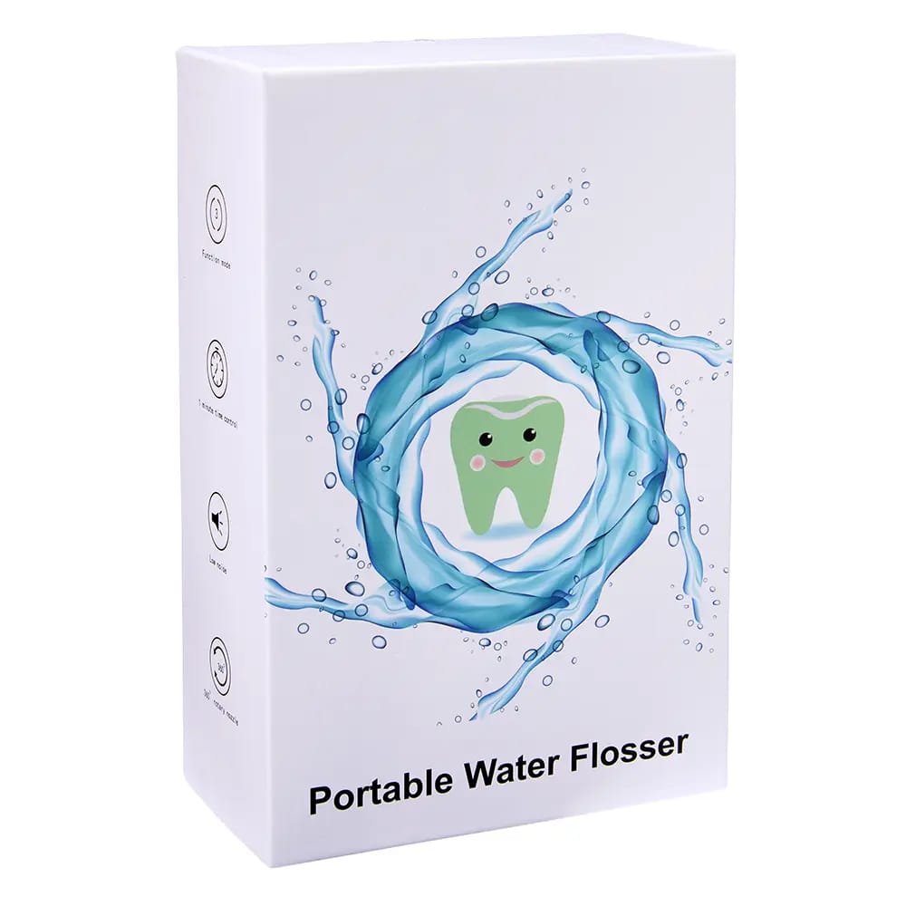 Rooman Portable Dental Water Flosser, Blue, 130 ml