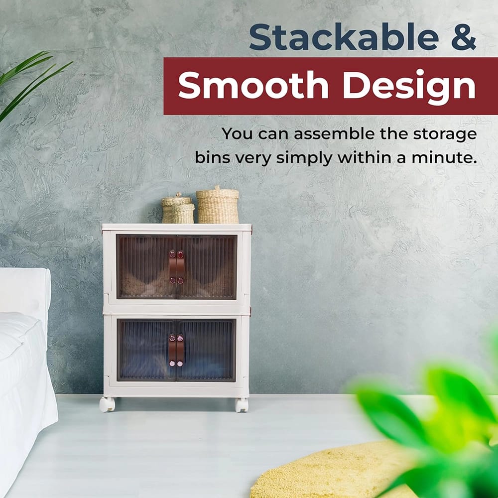 G-Rack Stackable Storage Organizer, White, 2 Pack