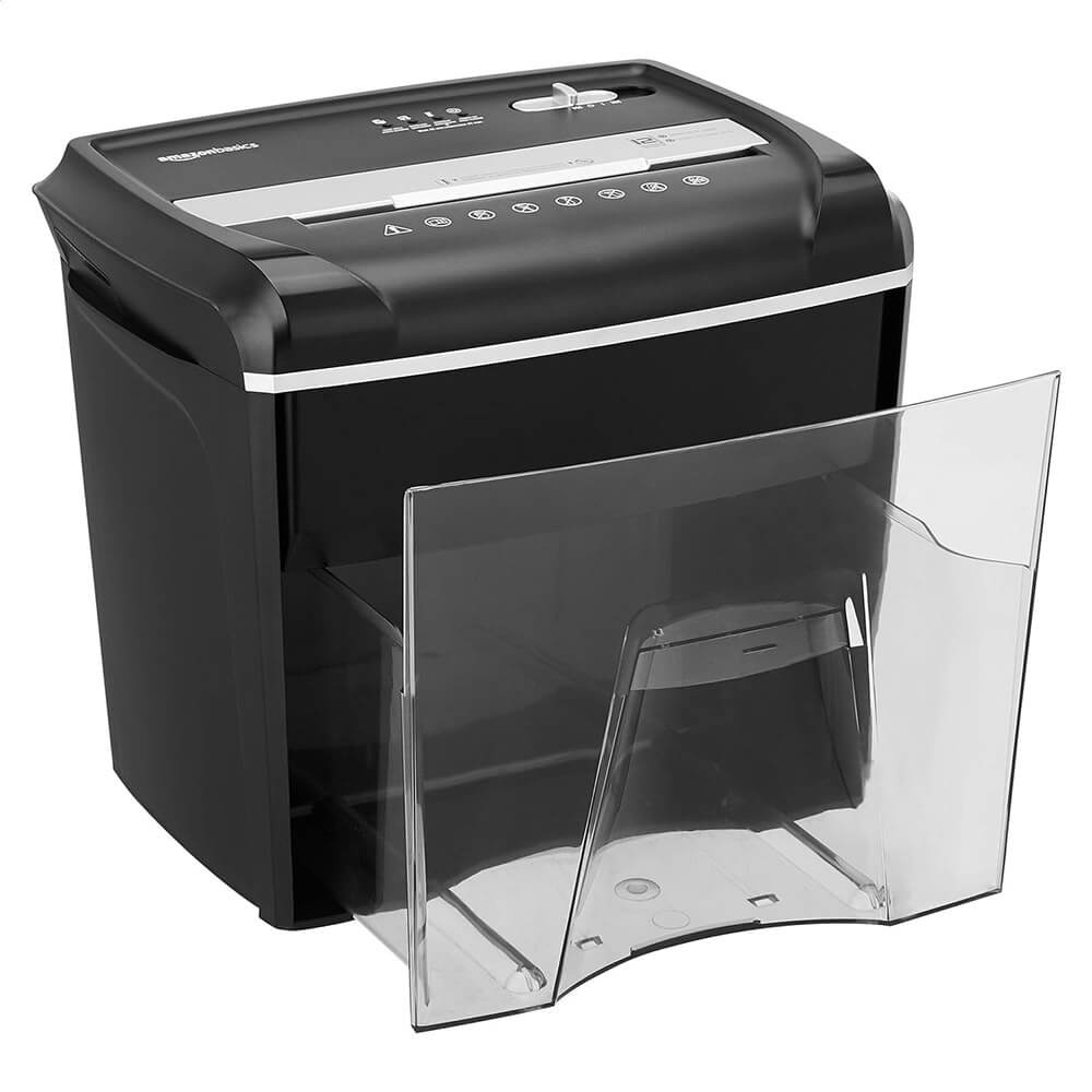 12-Sheet Cross-Cut Shredder with Pull-Out Basket