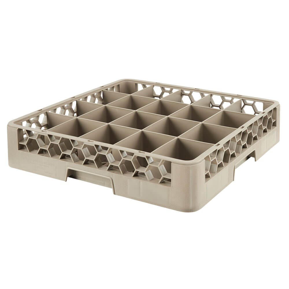 Carlisle OptiClean Glass Rack with 20 Compartments, Beige