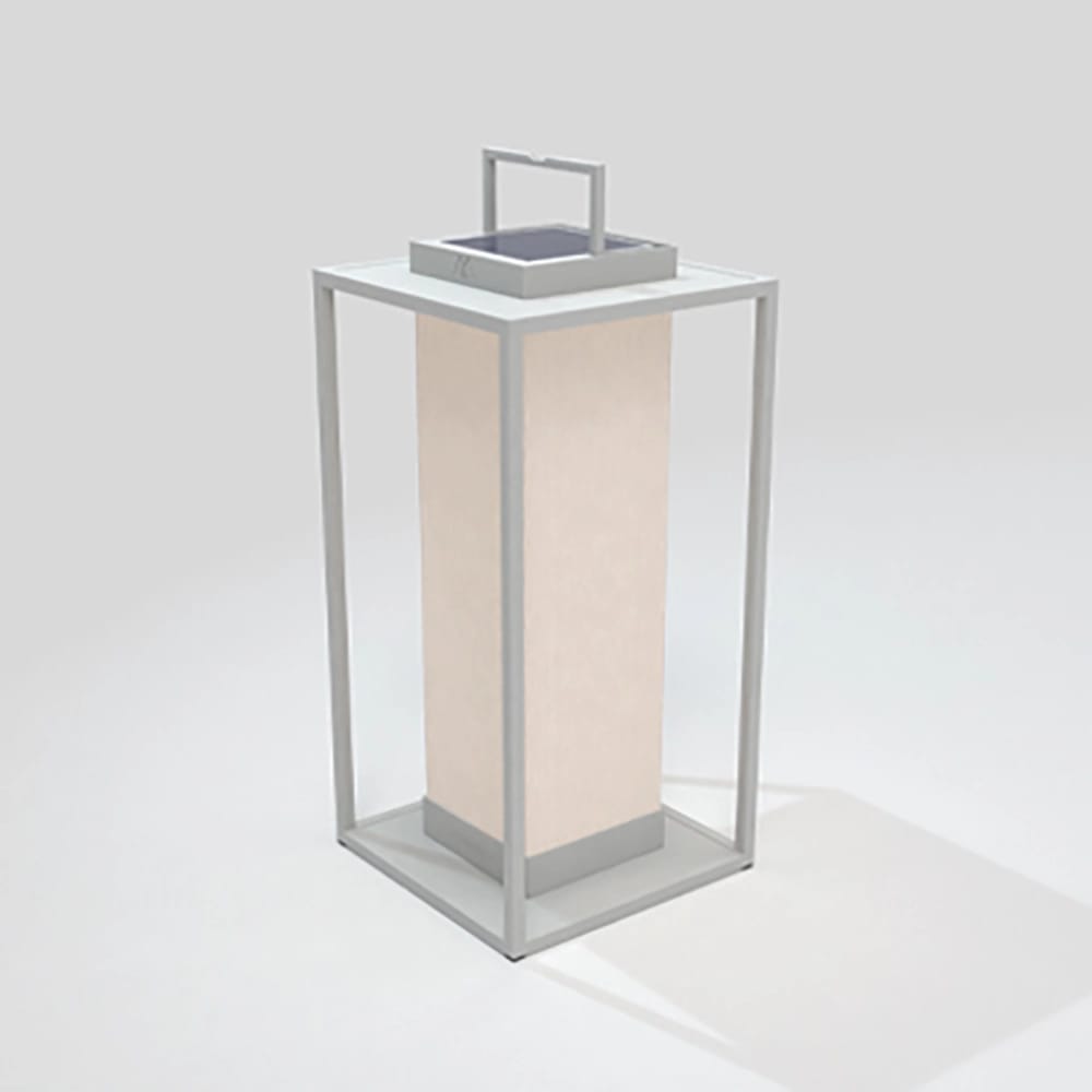 Seaside Casual La Lampe Aluminum Solar Large Pacha, Blanc/Cream