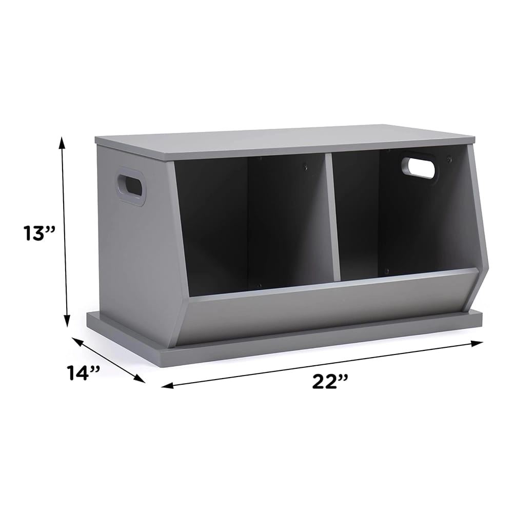 Humble Crew Wooden Toy Storage Cubby, Gray
