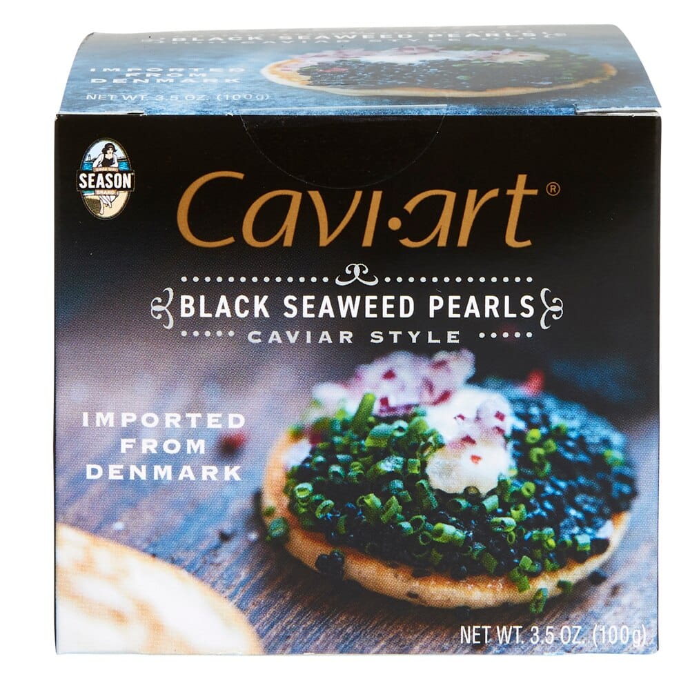 Season Brand Caviar Style Black Seaweed Pearls, 3.5 oz