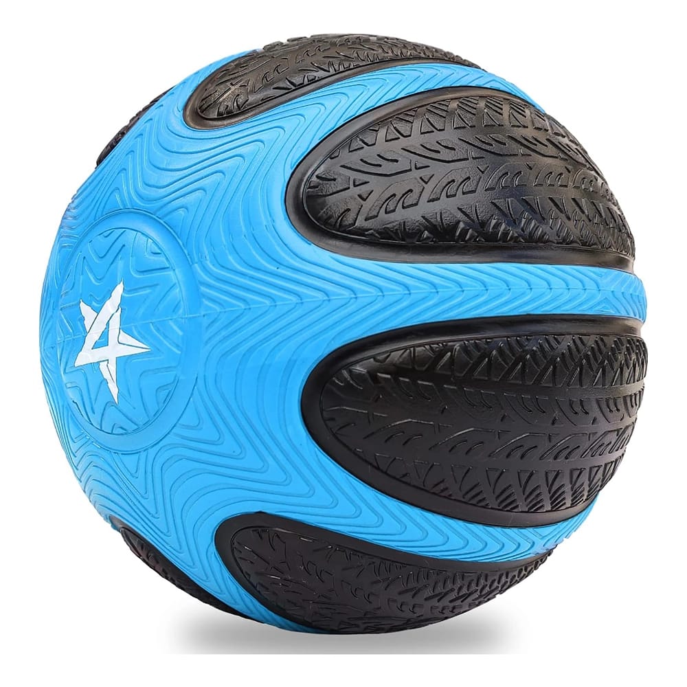 Yes4All Non-Slip Grip Rubber Medicine Ball, Blue, 12 lb