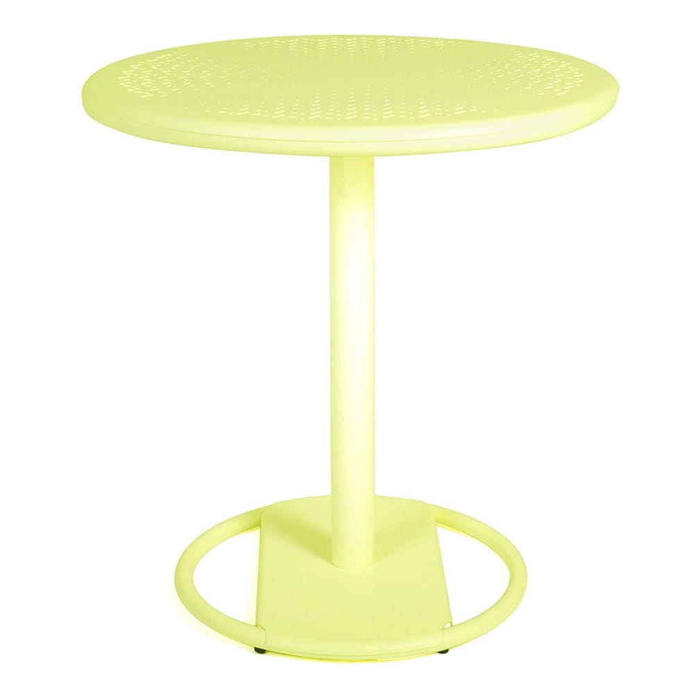Maiori Aluminum Kose Round Patio Bistro Table, Lime Green