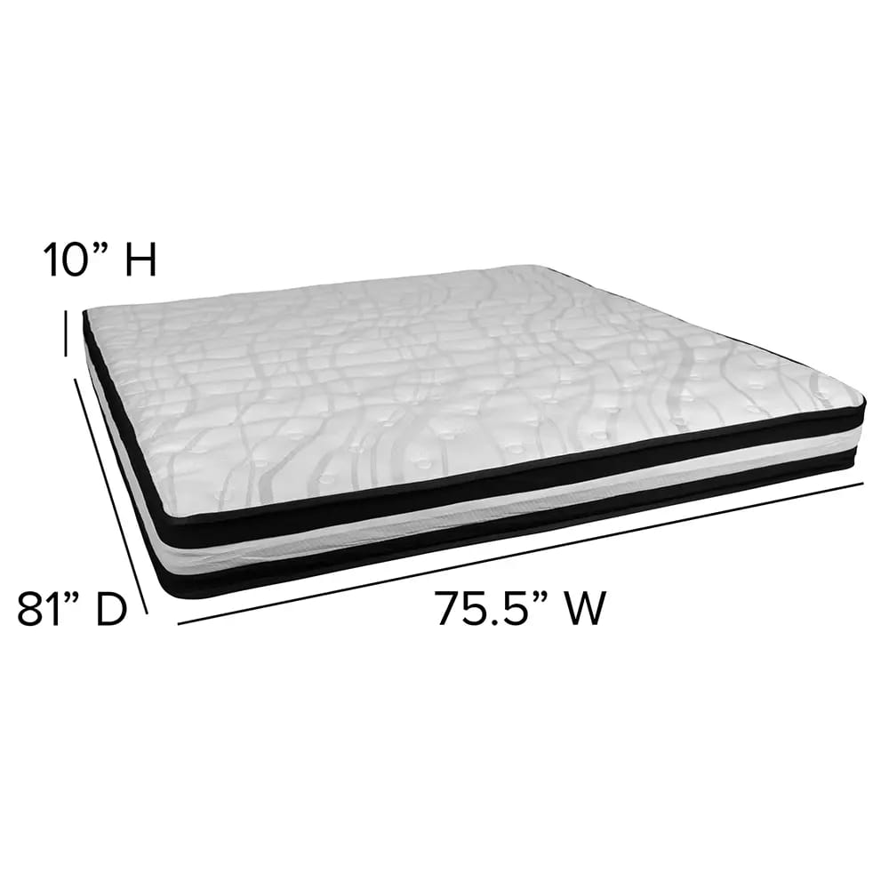 Flash Furniture Millennium Comfort 10" Foam and Pocket Spring Firm Mattress, King