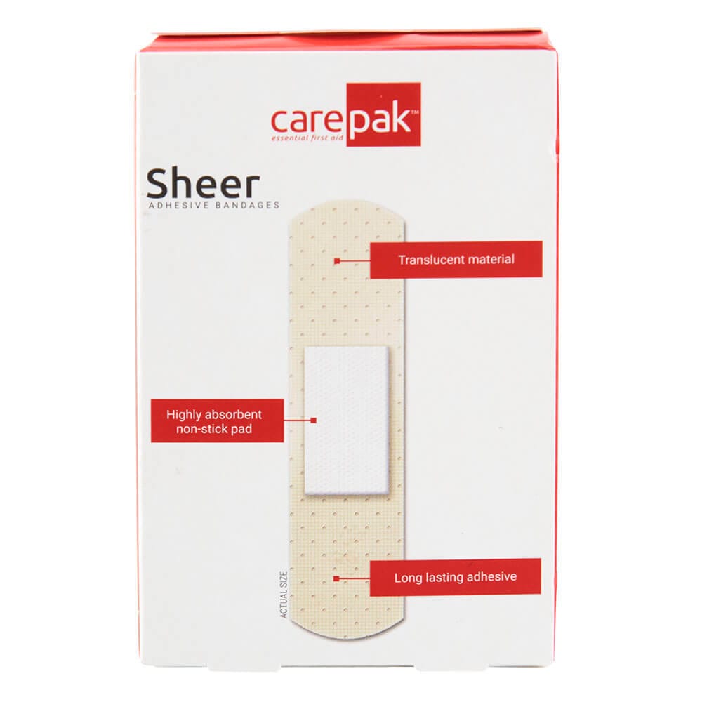 carepak Sheer Adhesive Bandages, 50 Count