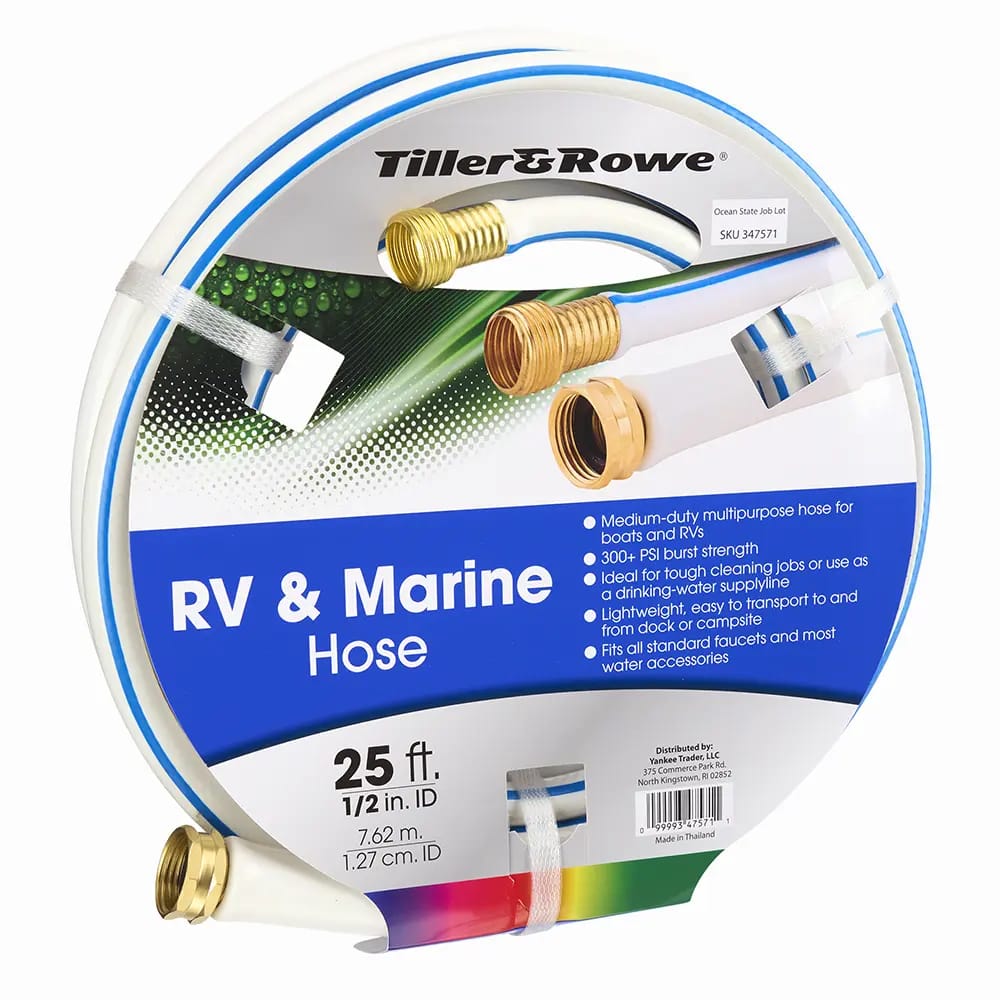 Tiller & Rowe RV & Marine Hose, 1/2" x 25'