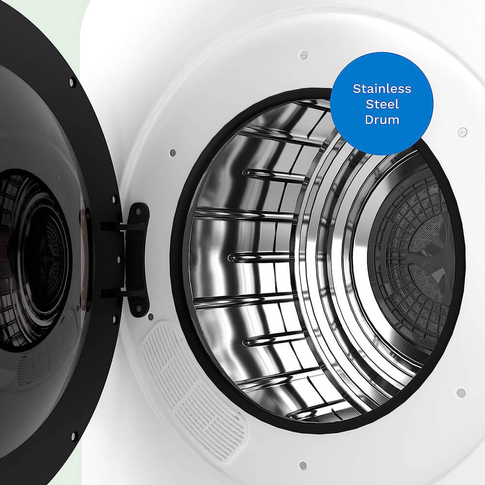 hOmeLabs Compact Front Loading Portable Laundry Dryer, White