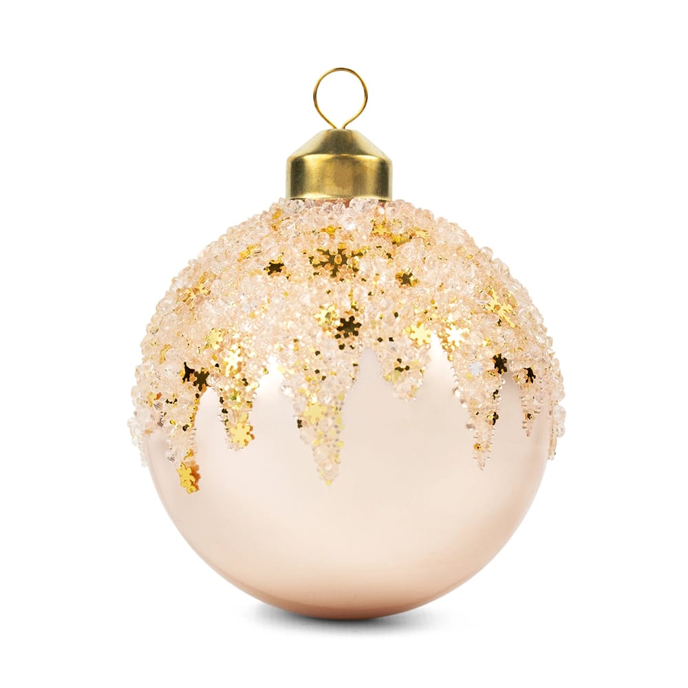 Famous Brand Soft Snow Glass Ornament Set, 12 Pack