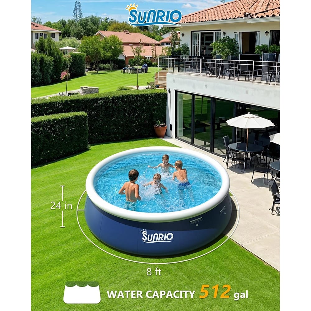 Sunrio 8' Inflatable Above Ground Pool