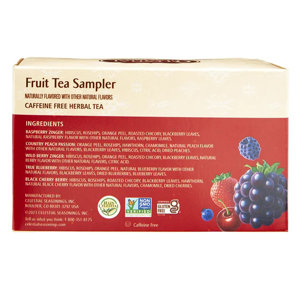 Celestial Seasonings Fruit Sampler Herbal Tea, 18 Count