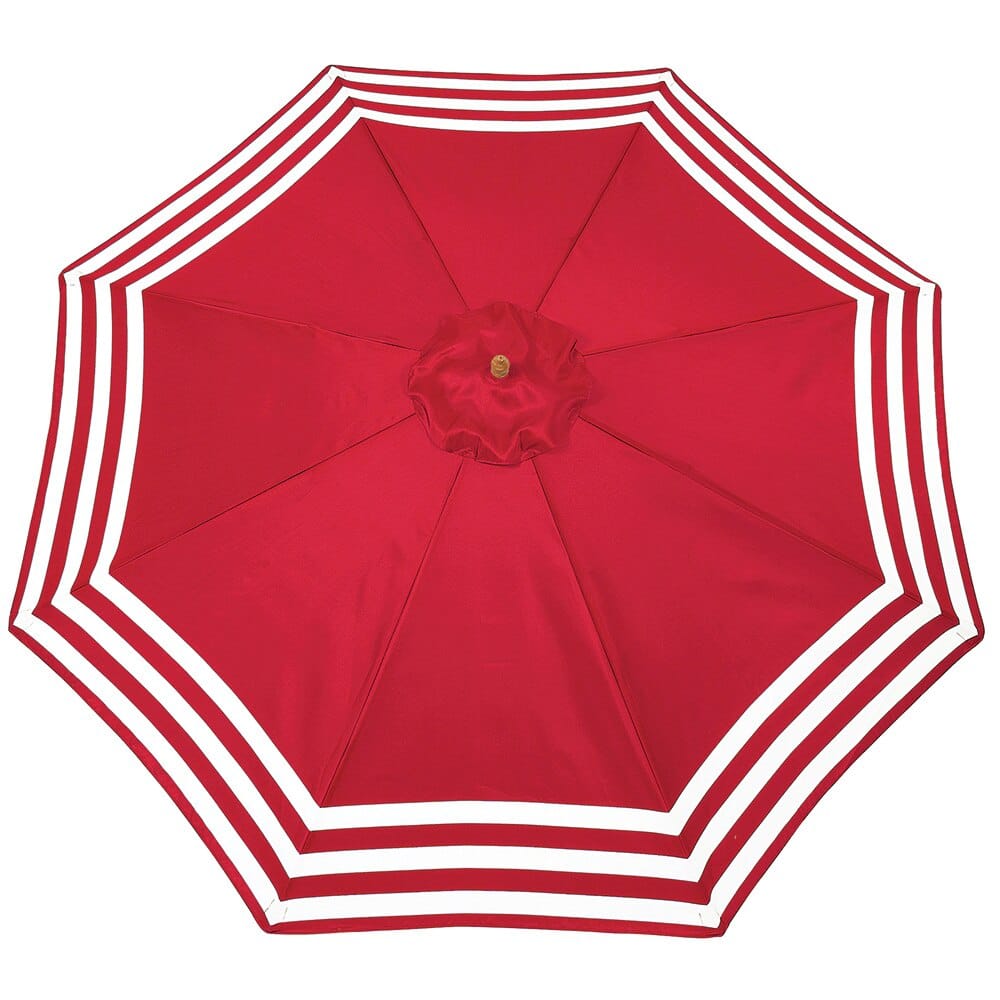 9' Bamboo Market Umbrella, Striped