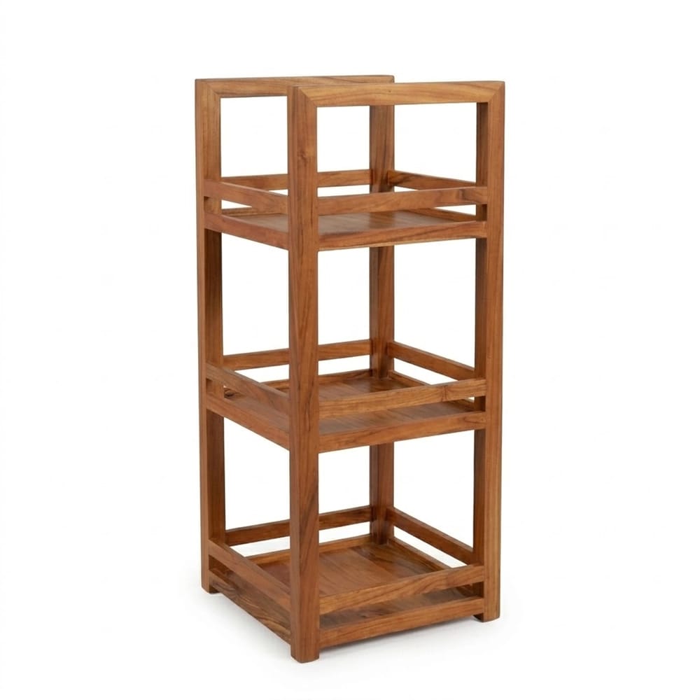 Acacia Wood Short Bath Organizer, Brown