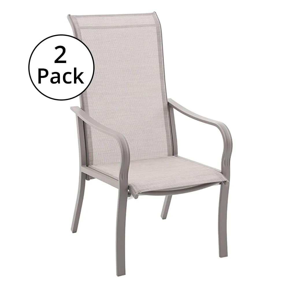 Aluminum Stacking Patio Chairs, Set of 2