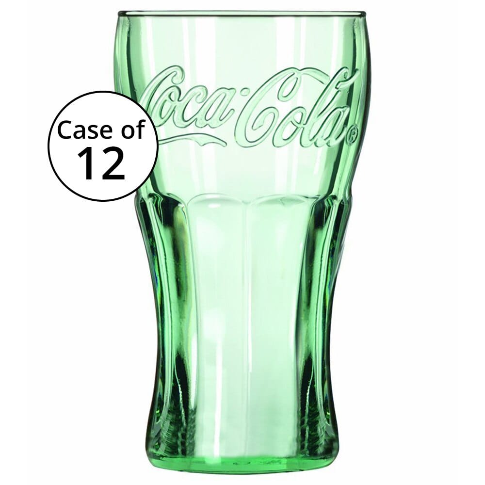 Libbey Glass Genuine Coca-Cola Tumbler, Case of 12, Georgia Green
