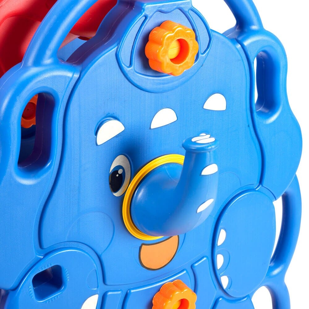 Prextex Kids' Elephant Play Slide with Basketball Hoop