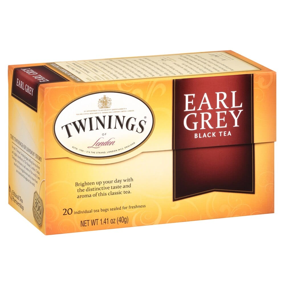 Twinings of London Earl Grey Black Tea Bags, 20 Count