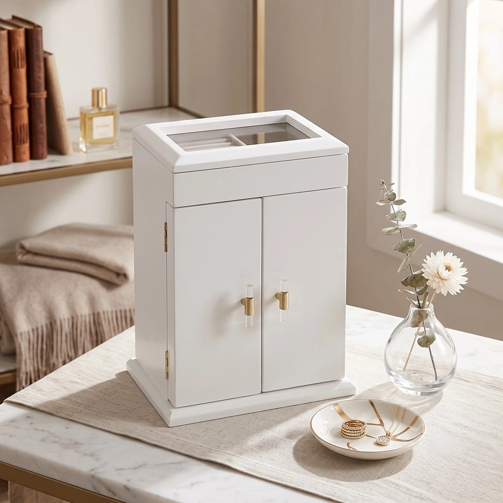 Hives & Honey Lina Jewelry Chest, White