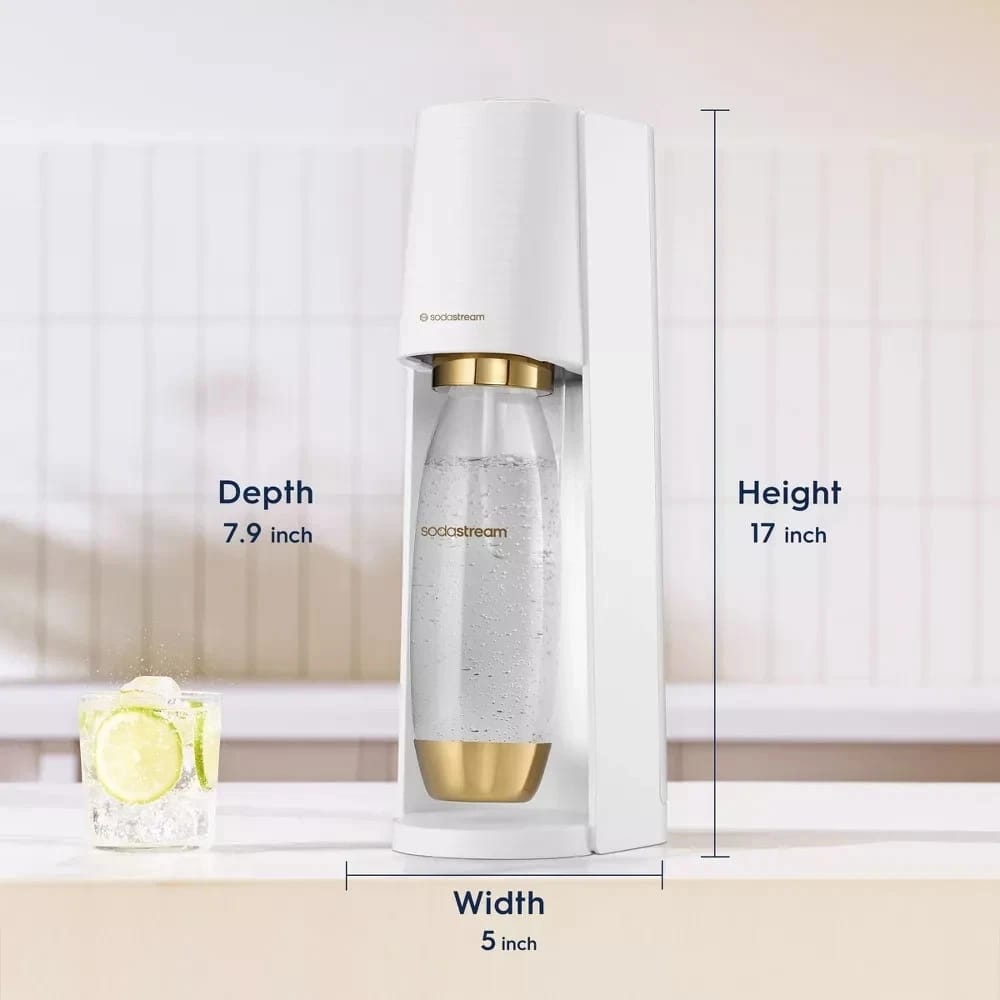 SodaStream Terra Sparkling Water Maker, White/Gold